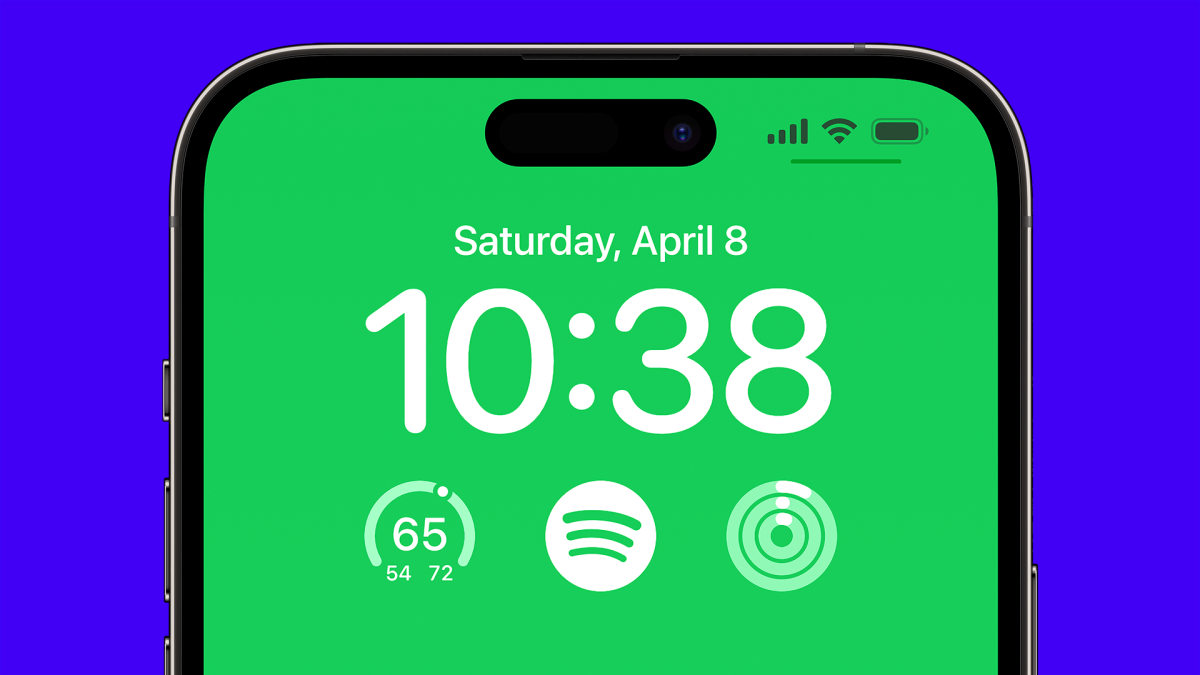 Spotify-Widget auf dem Sperrbildschirm