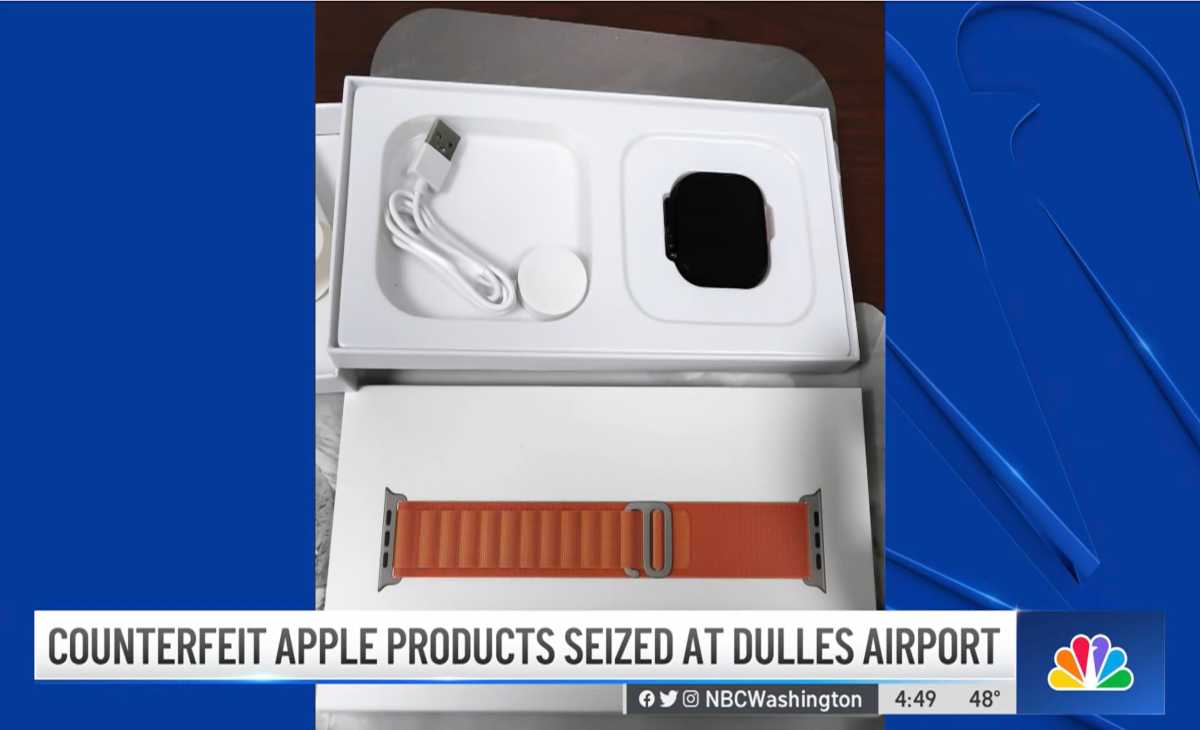 Apple Watch Ultra mit einem USB-A-Lader