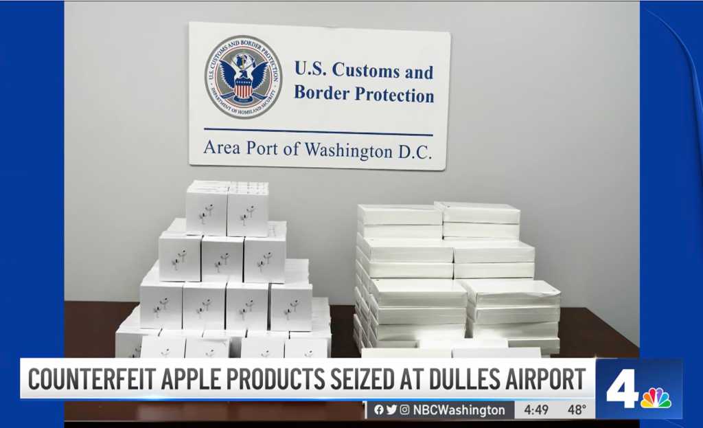 Image: Tausend gefÃ¤lschte Airpods und Apple Watches beschlagnahmt