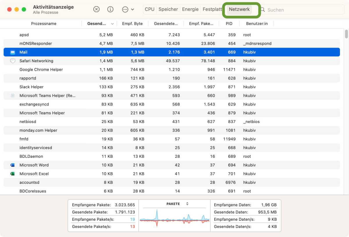 3. Netzwerkverbindung am Mac überprüfen