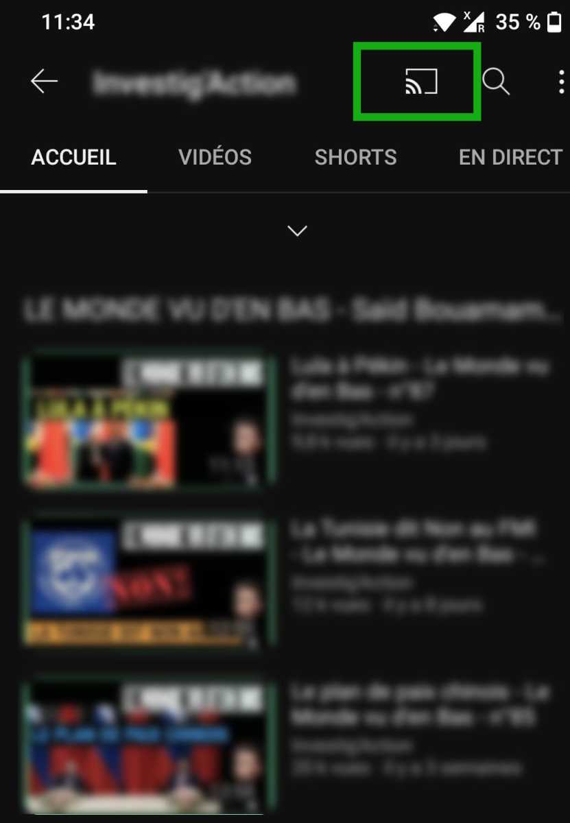 Caster diffuser écran Android sur TV