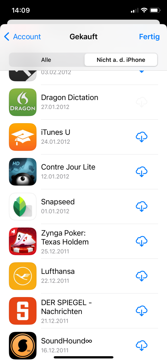 "Dragon Dictation" ist als App nicht mehr verfügbar, der erneute Download wird nicht funktionieren.