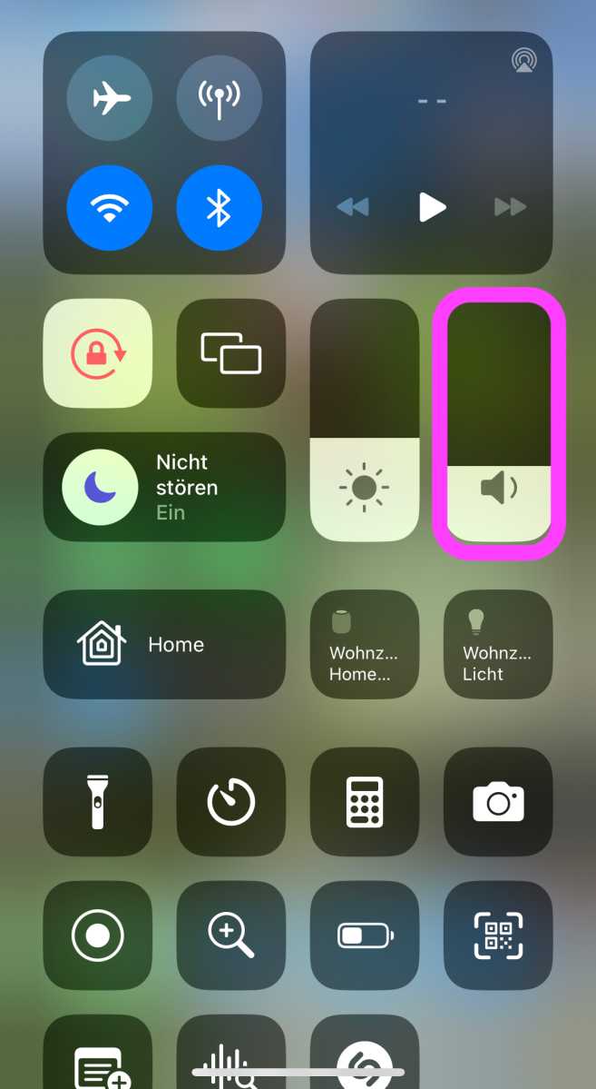 Lautstärke des iPhones überprüfen
