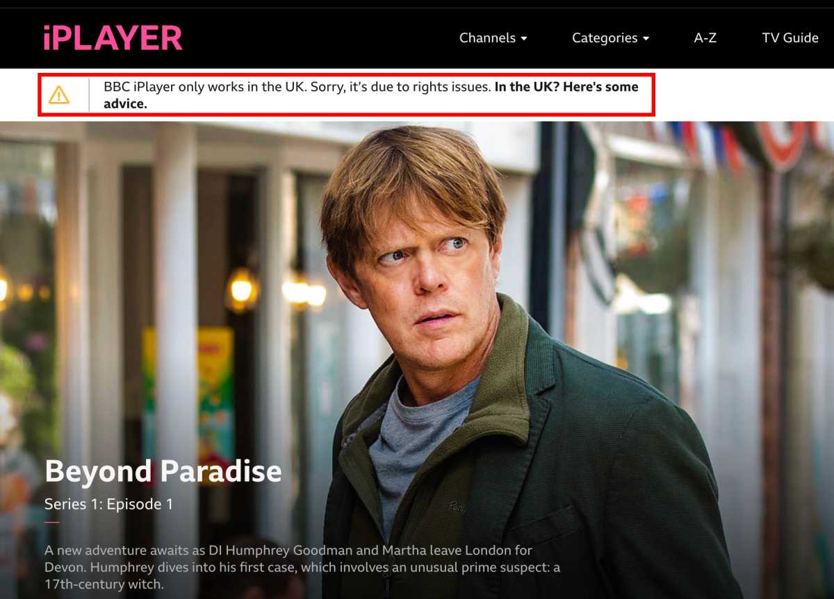 Streaming mit iPlayer der BBC ist nicht möglich