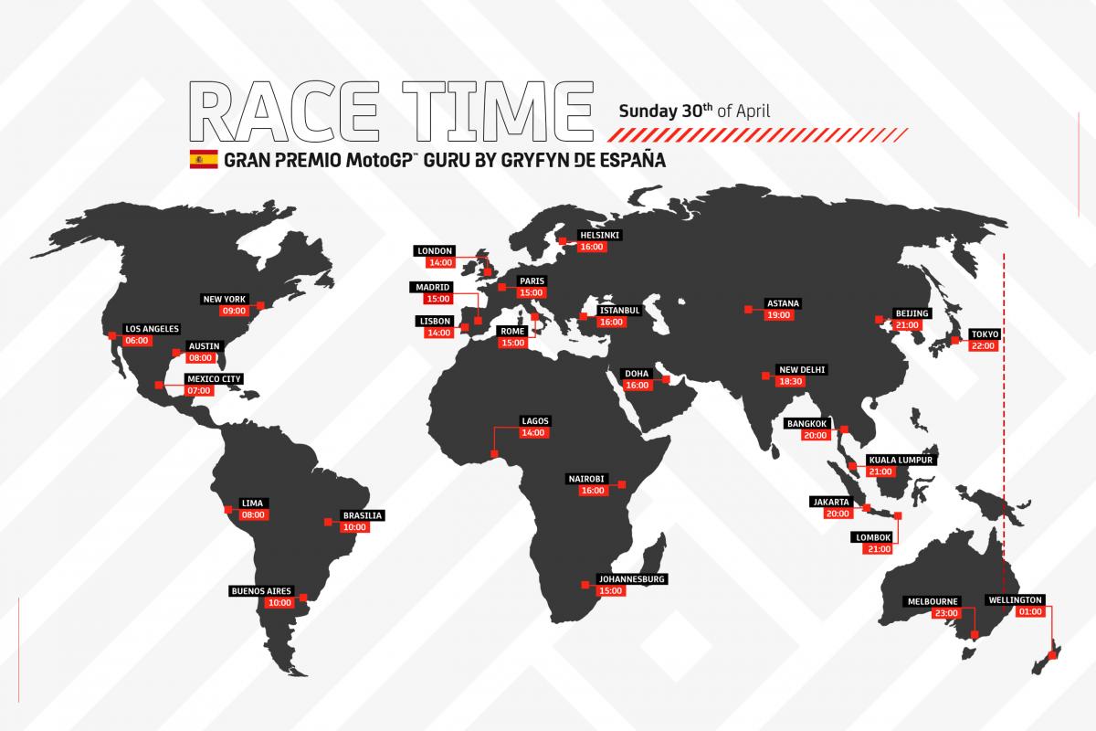 MotoGP Spain race times