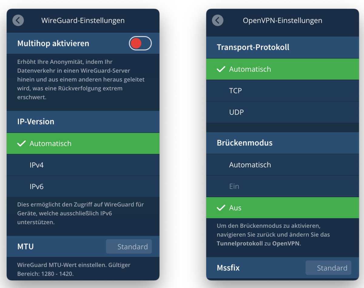 Multihop und Brückenmodus aktivieren