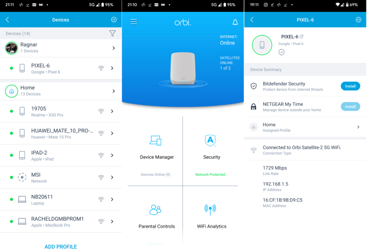 Netgear Orbi RBK760 review Orbi app for Android