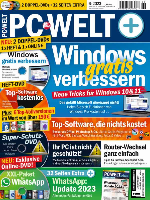 Image: PC-WELT 6/2023 jetzt am Kiosk: Windows gratis verbessern