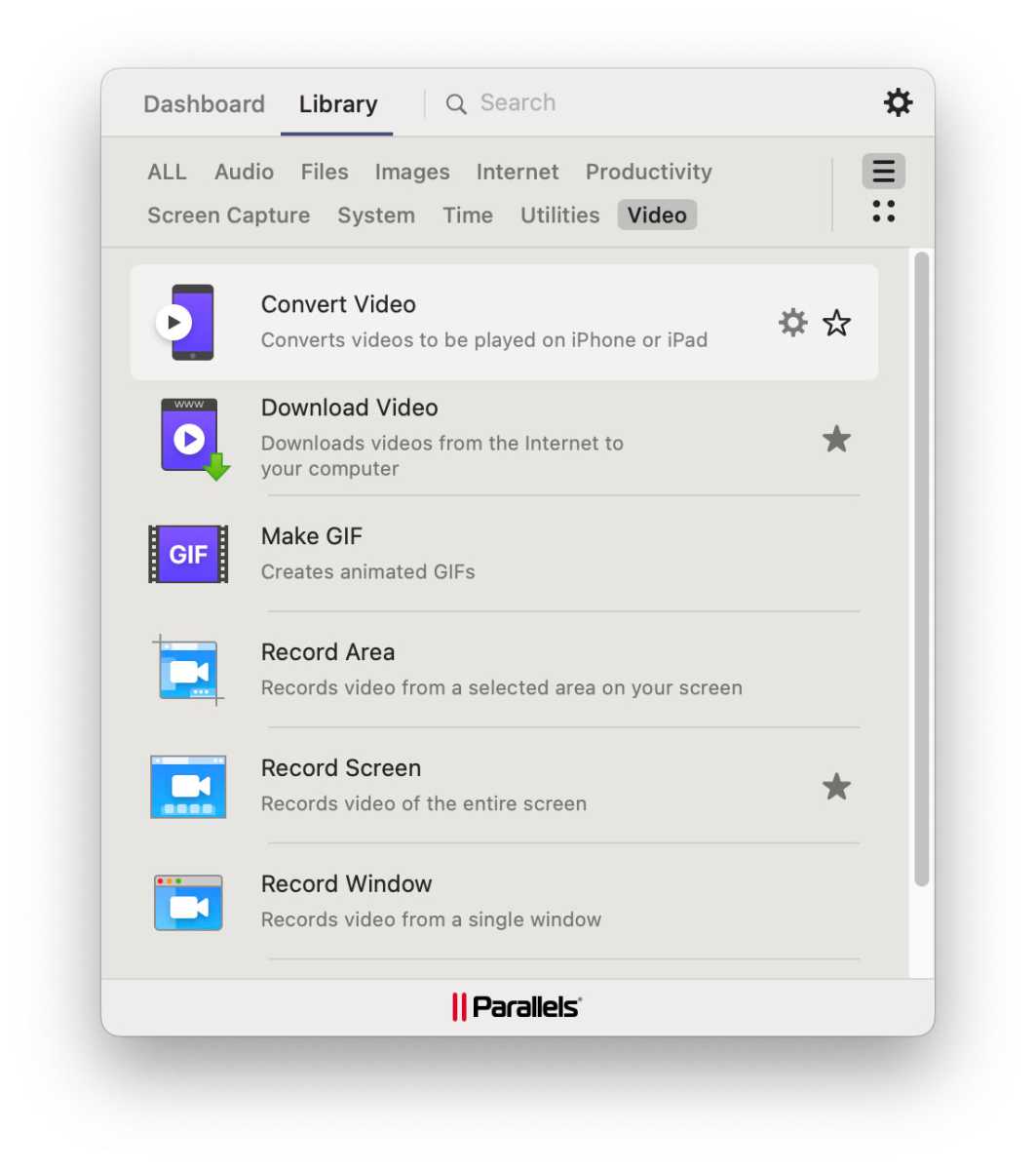 Video Tools Parallels ToolBox