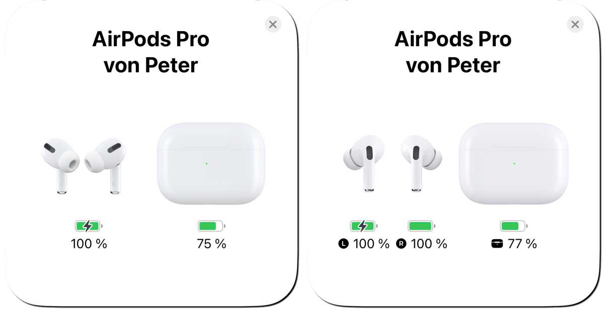 Airpods Ladezustand