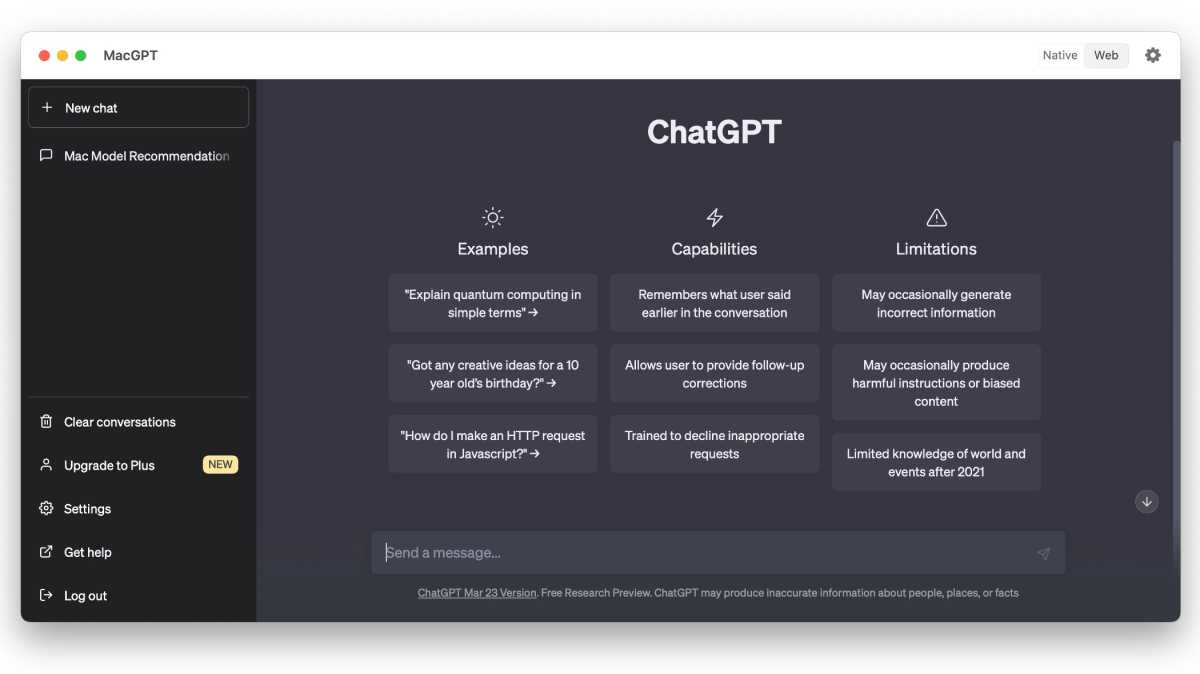 ChatGPT MacGPT