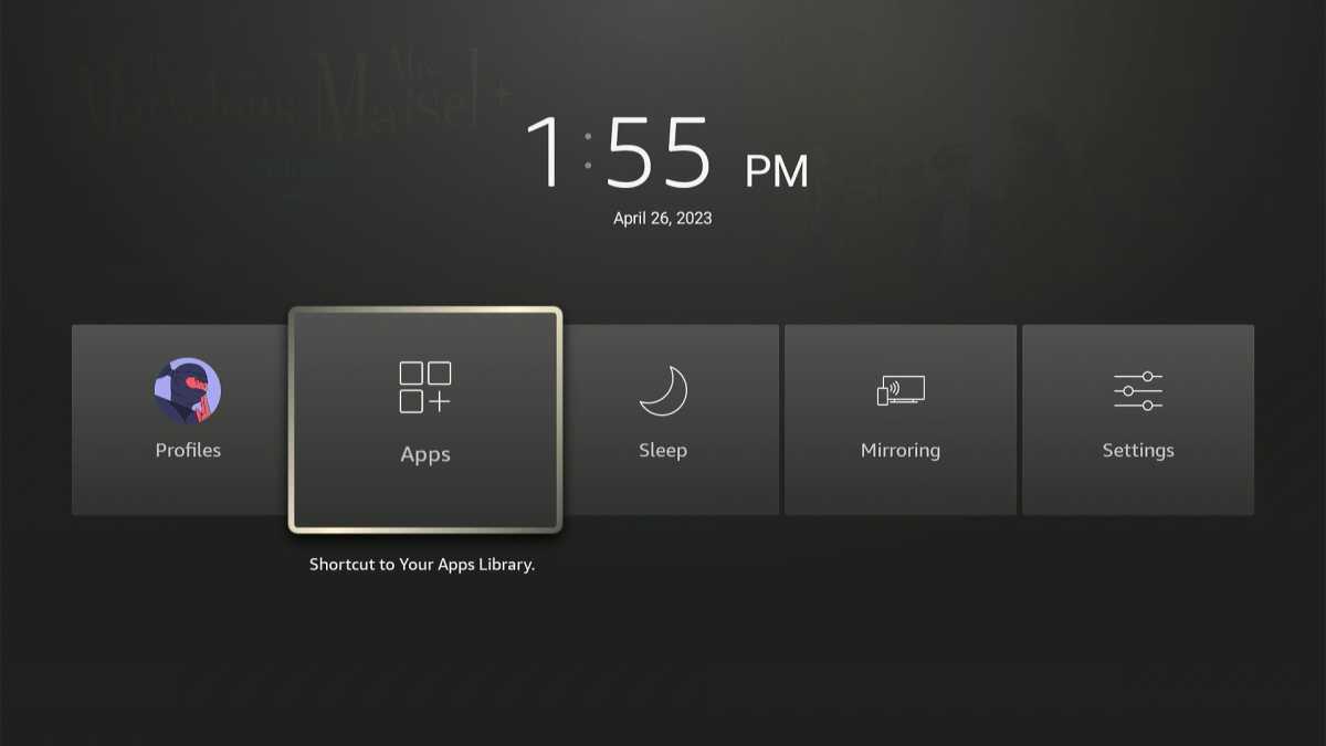 Fire TV long-press menu