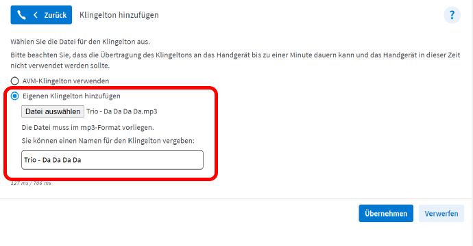 Audiodateien hochladen