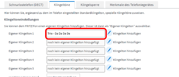 Klingelton testen