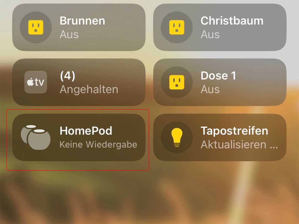 Homepod in Home-App