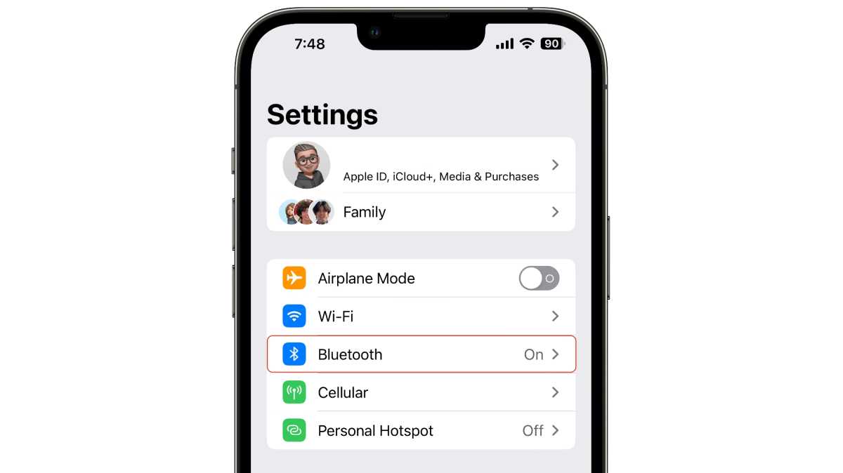 iOS 16 Bluetooth Settings