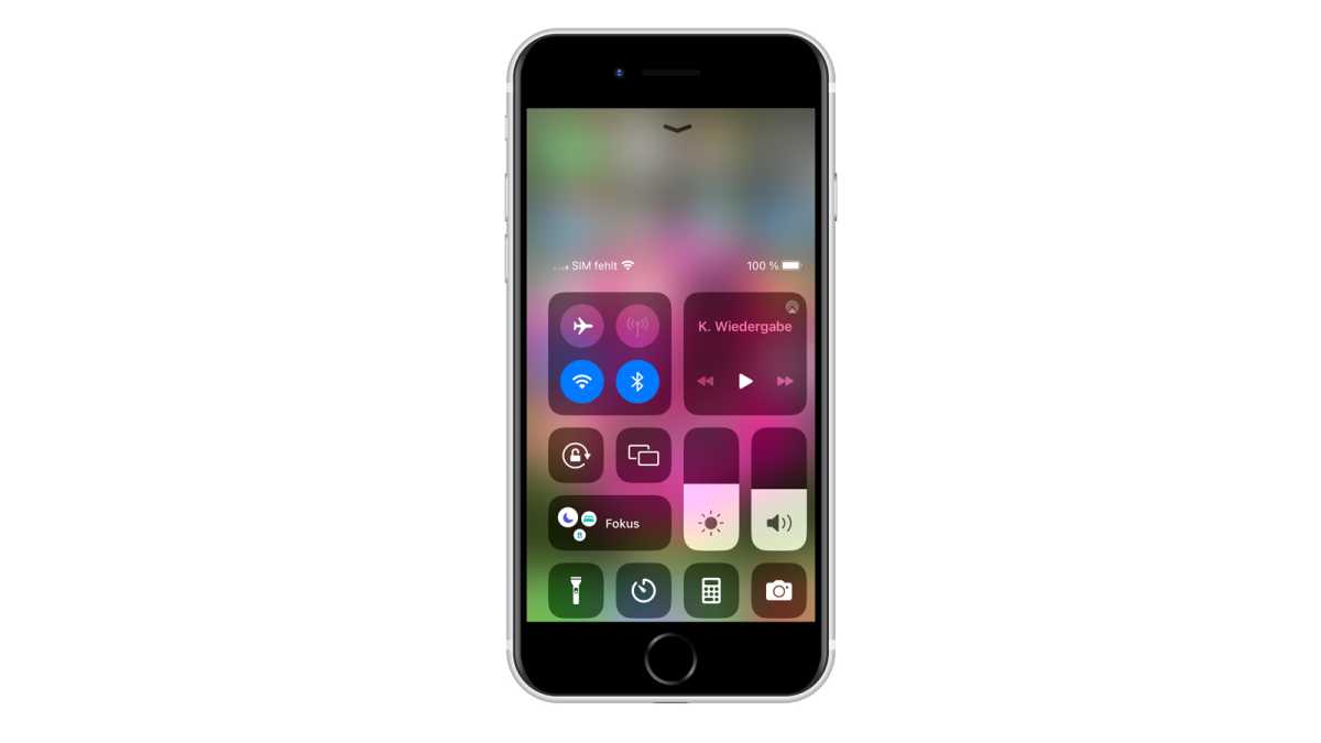 Kontrollzentrum iPhone SE