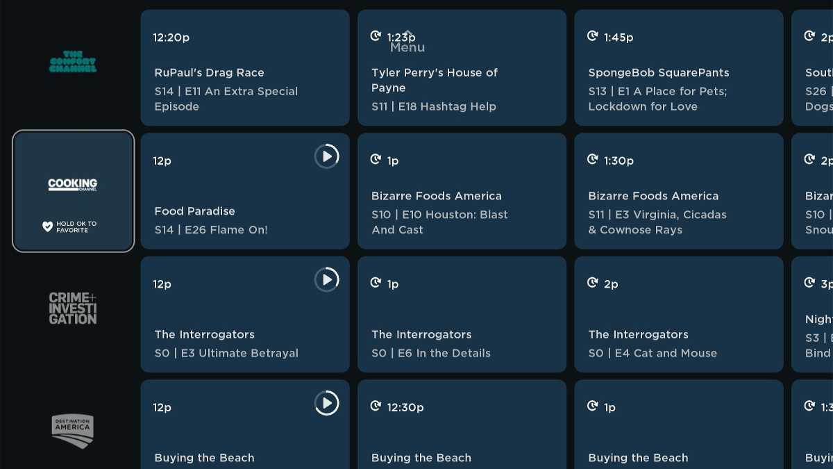 Philo grid guide with 