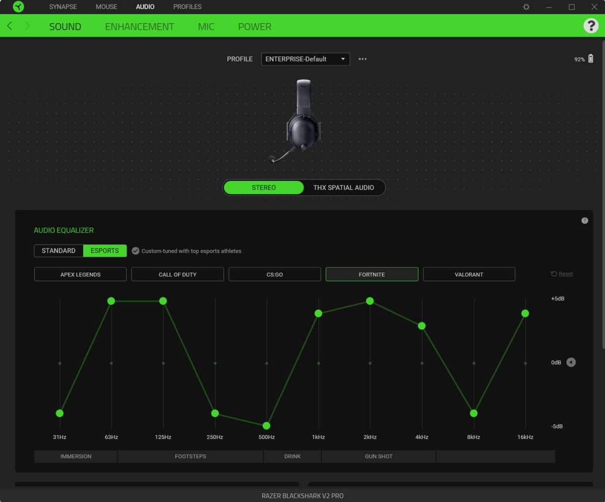 razer fortnite audio setting