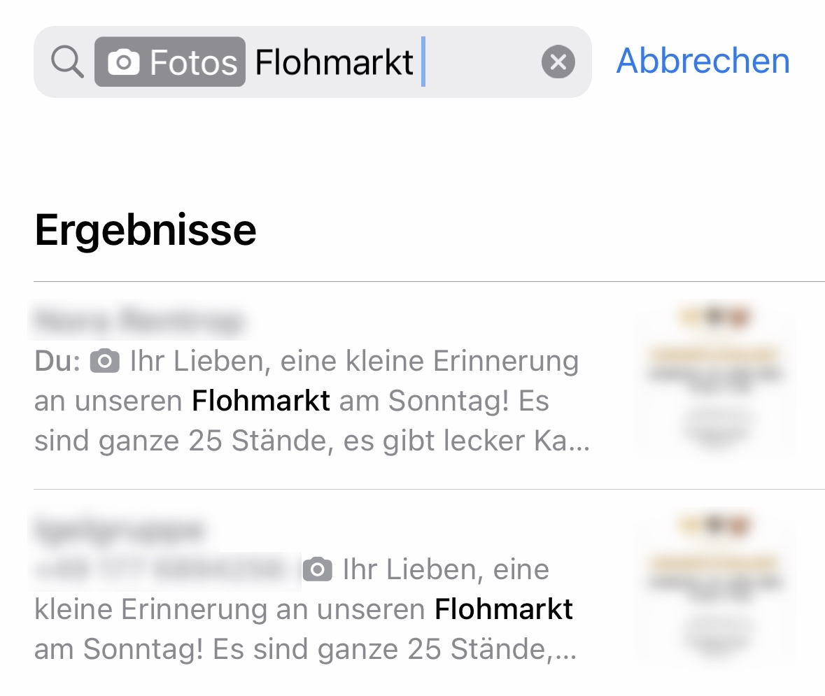 In Whatsapp kann man auch in Fotos suchen.