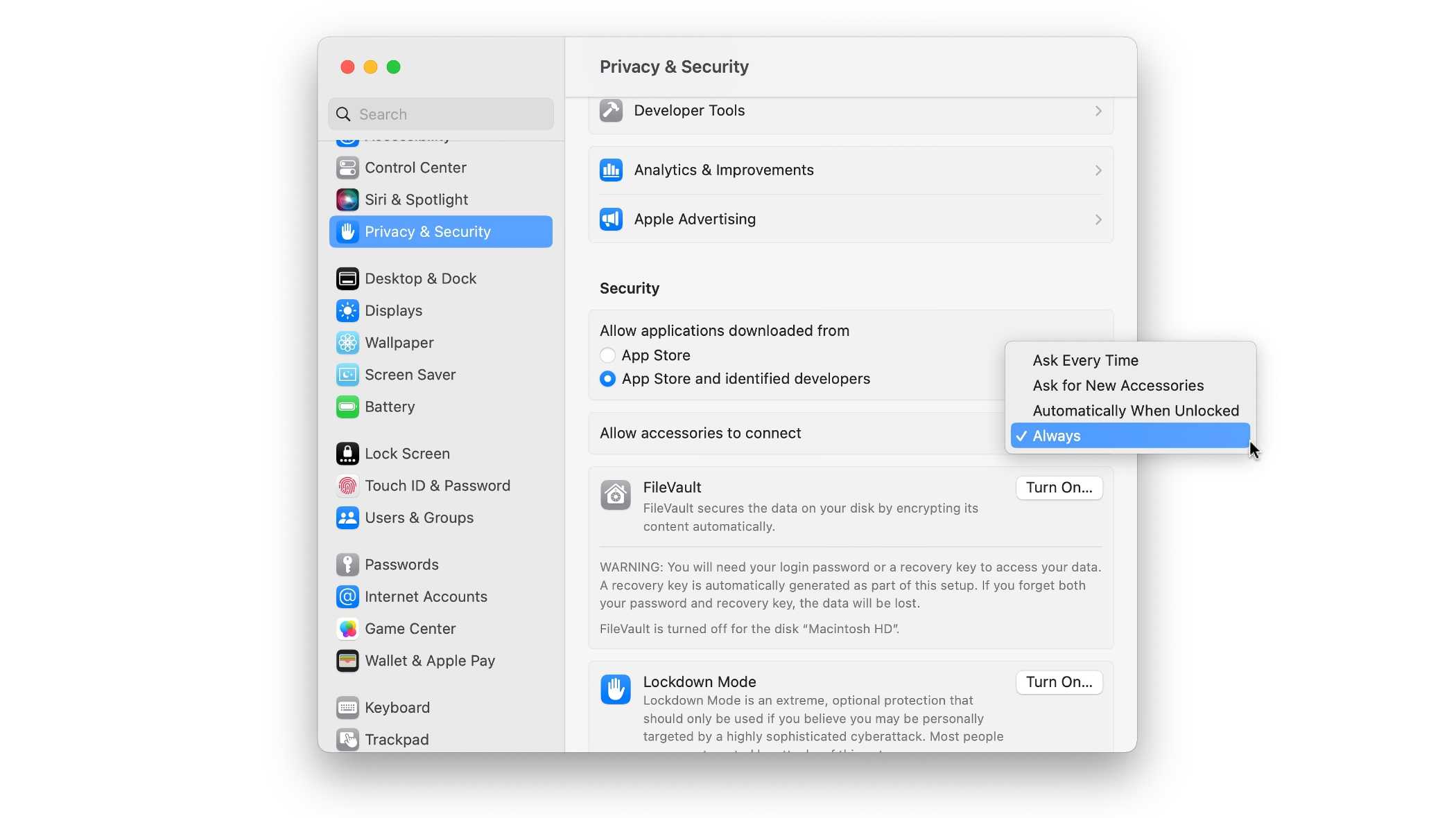 Ventura Accessory Authorization