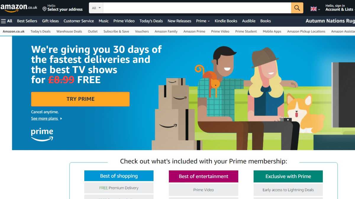 Amazon sign-up page