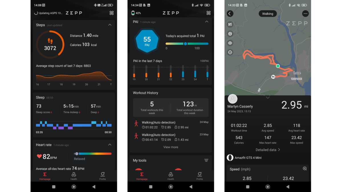 Zepp app for Amazfit GTS 4 Mini