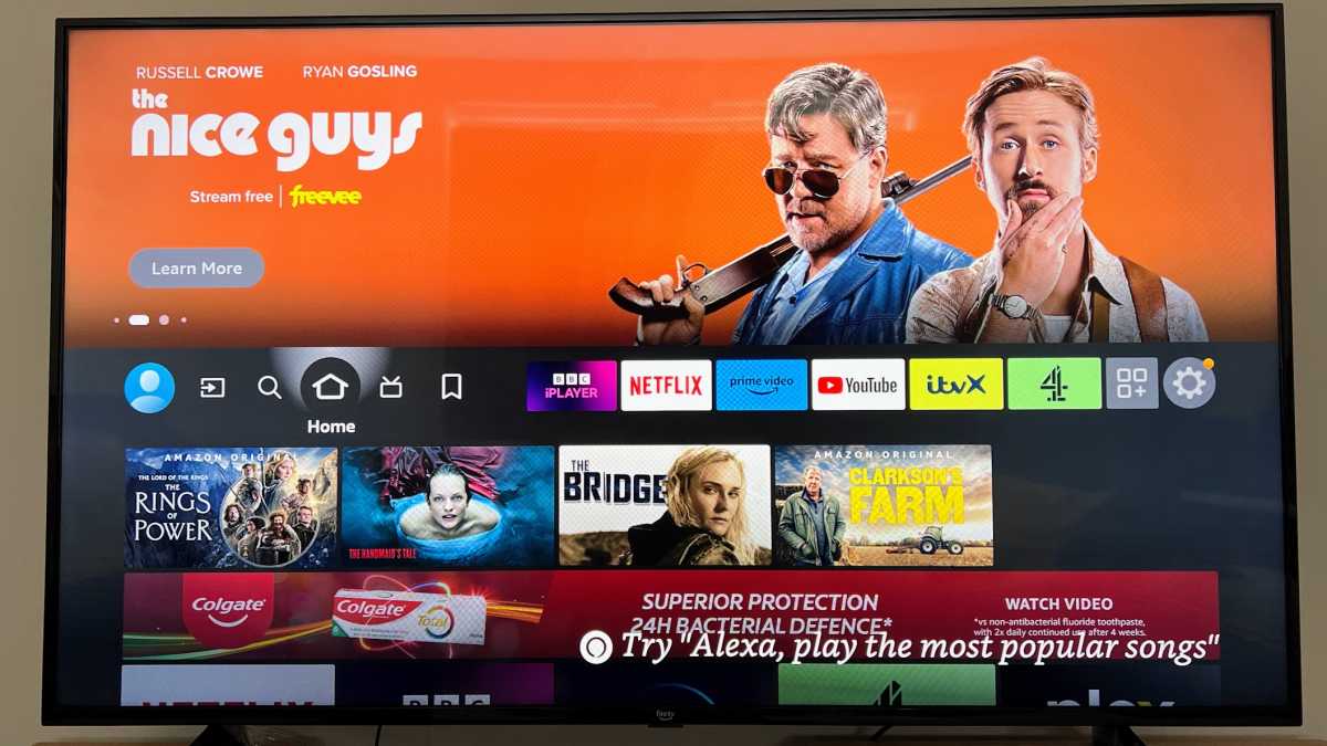 Pantalla de inicio de la serie 4 de Amazon Fire TV