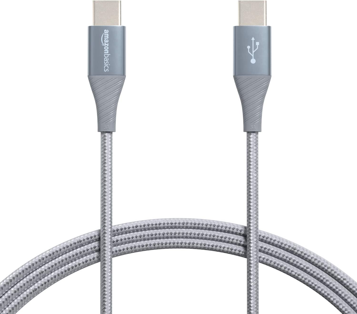 Amazon Basics Aluminum Braided 100W USB-C to USB-C 2.0 cable