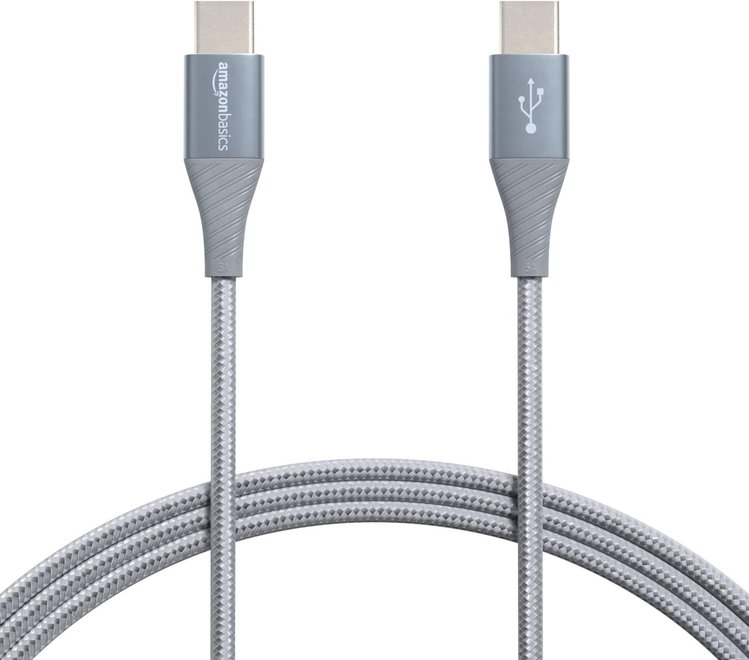 Amazon Basics Aluminum Braided 100W USB-C to USB-C USB 2.0 cable