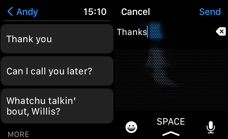 Reply to messages on Apple Watch