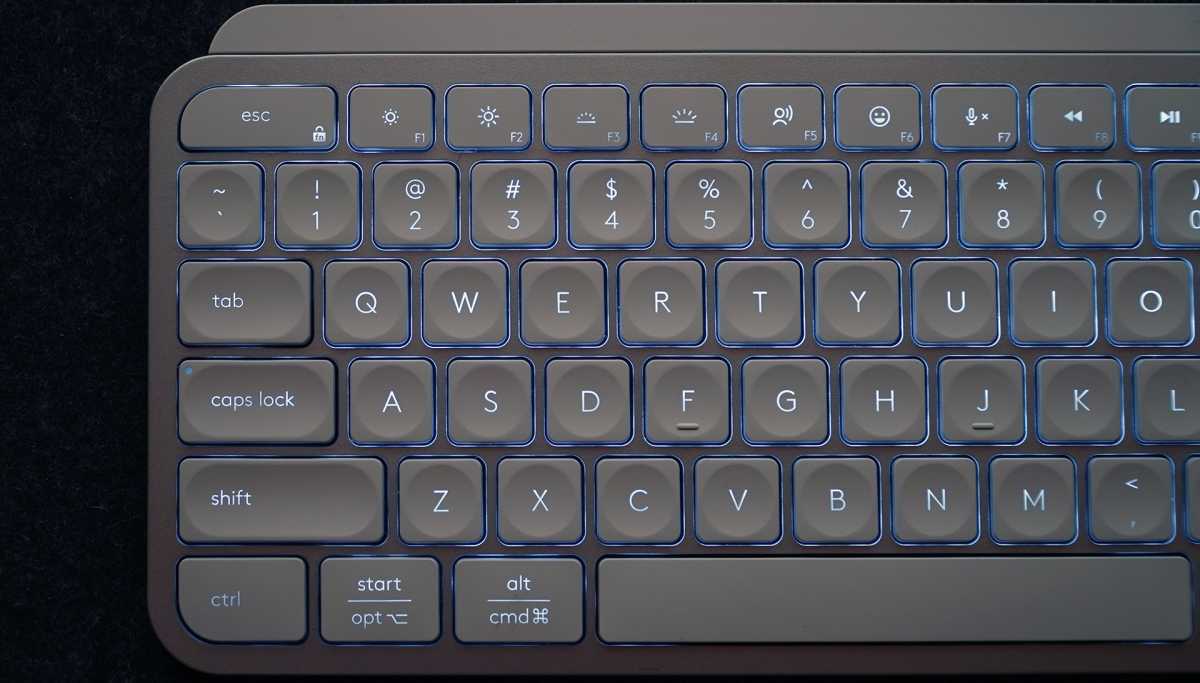 MX Keys S illuminated keys