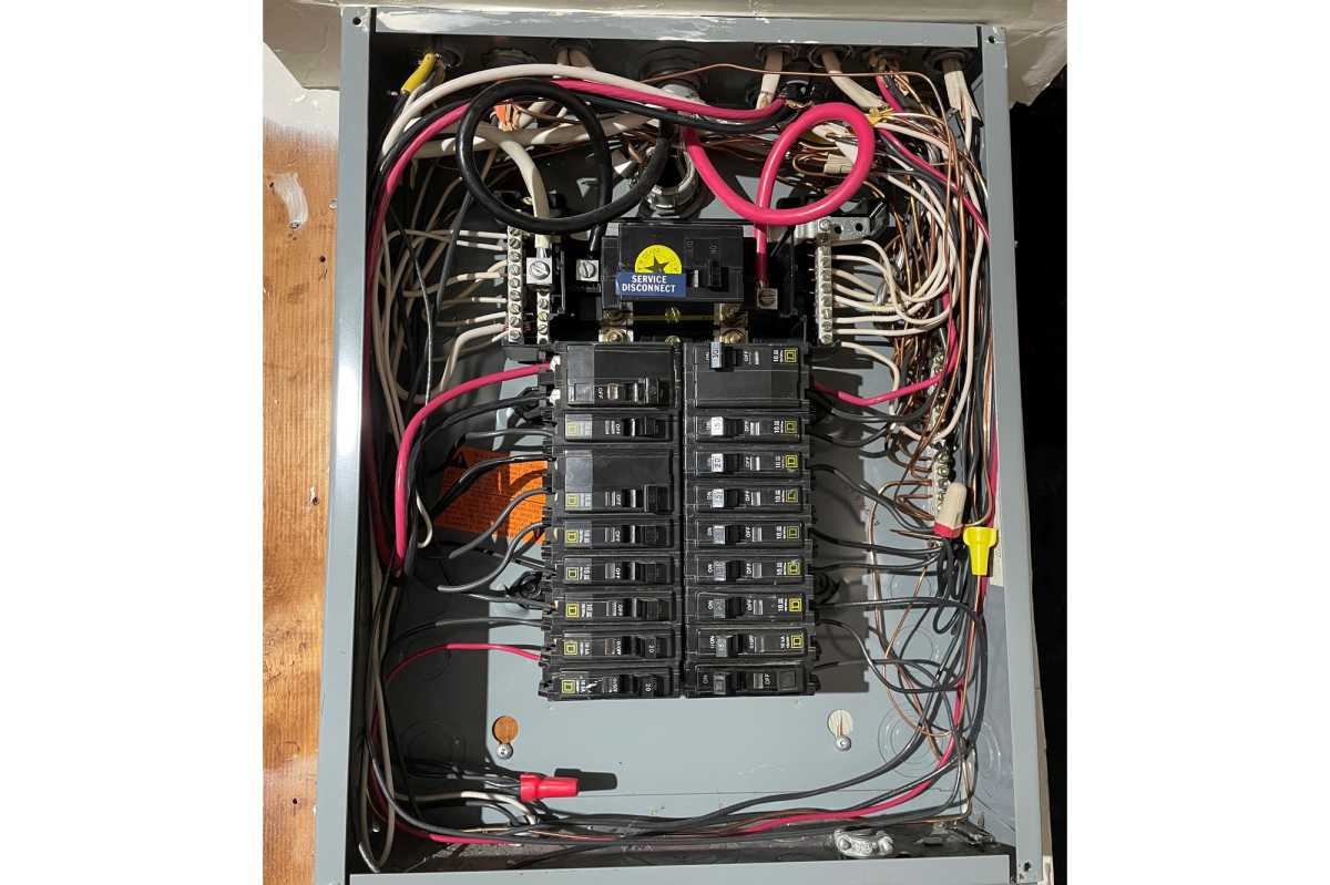 Electrical panel before Emporia Vue installation