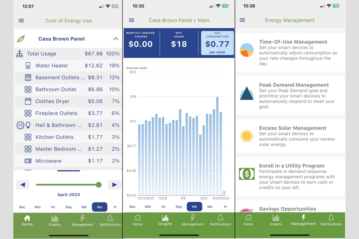 Emporia Energy app screenshots