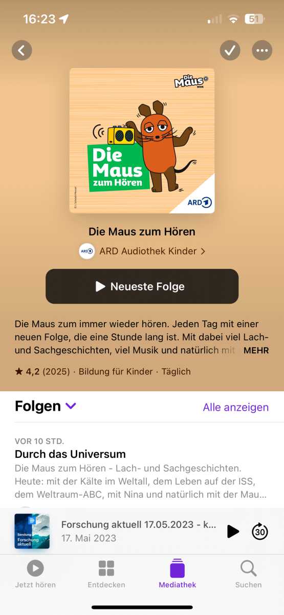 Episode ohne Sendungsverfolgung abspielen