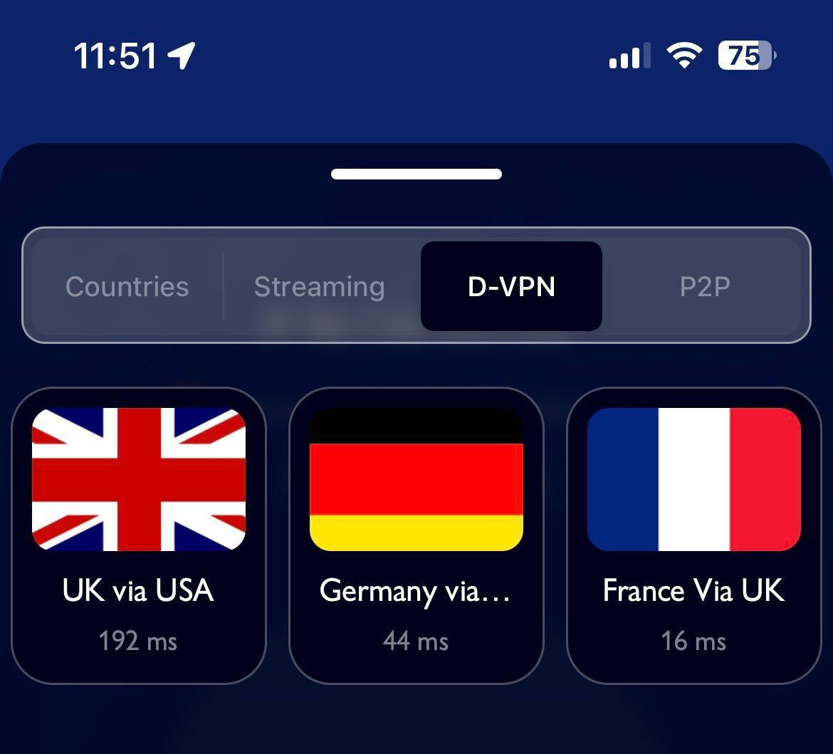 FastestVPN servers (D-VPN iPhone)