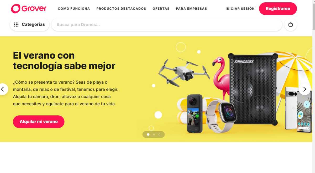 Grover alquiler de tecnología