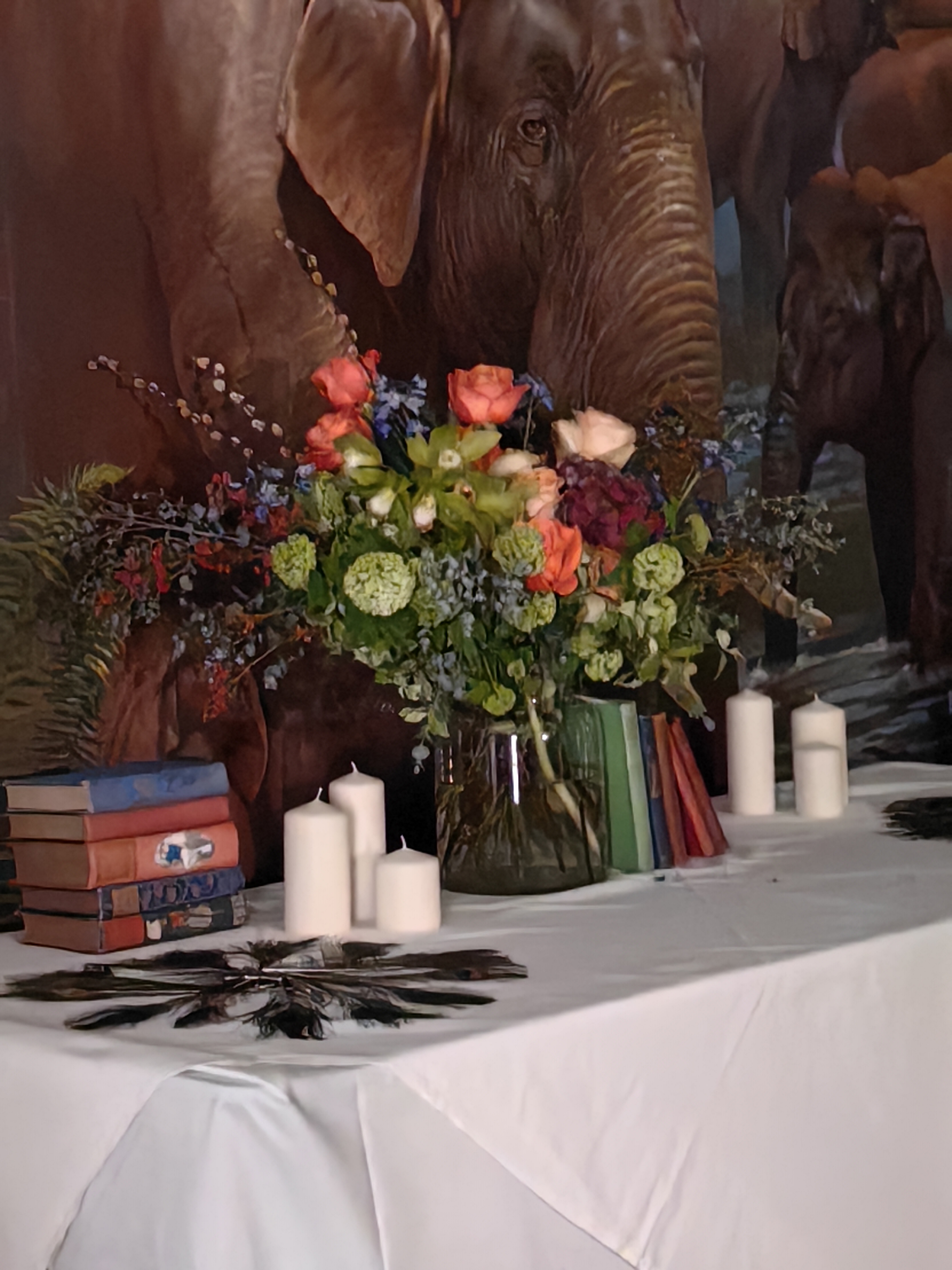 Bunch of flowers on a table