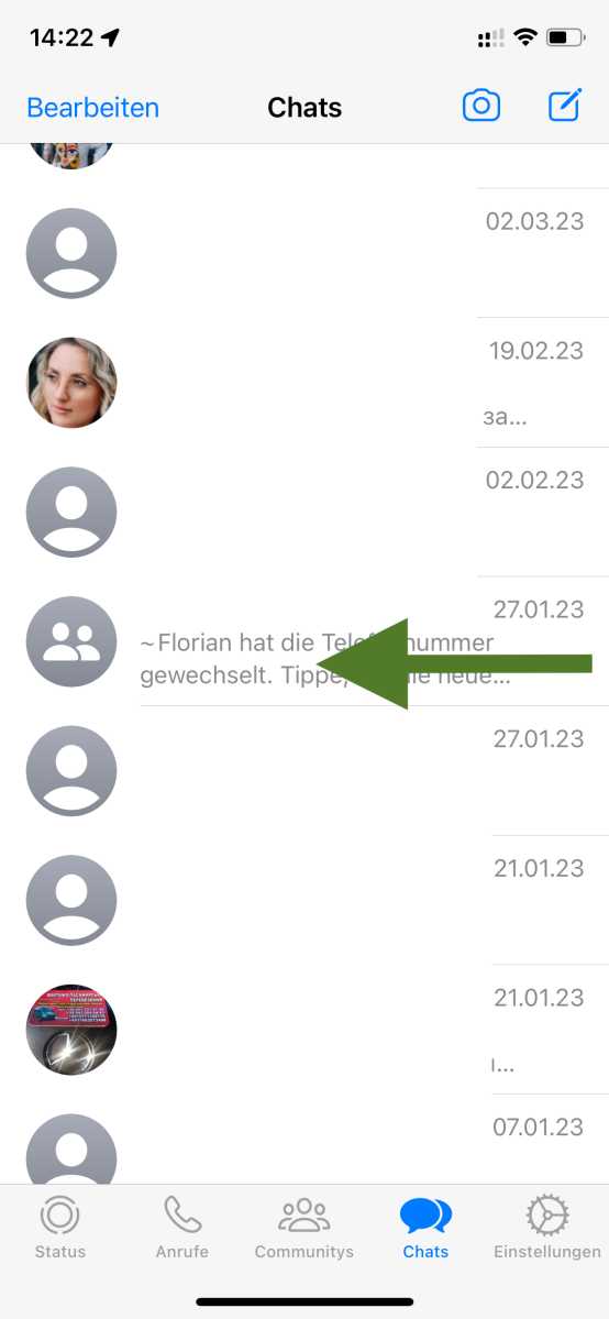 Whatsapp-Gruppe verlassen und anschließend löschen
