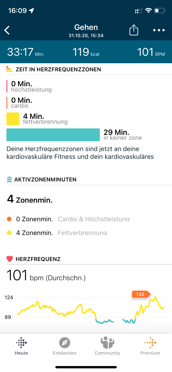 Bei den Trainings stellen beide Anbieter – Fitbit und Apple Watch – genügend Daten zur Verfügung.