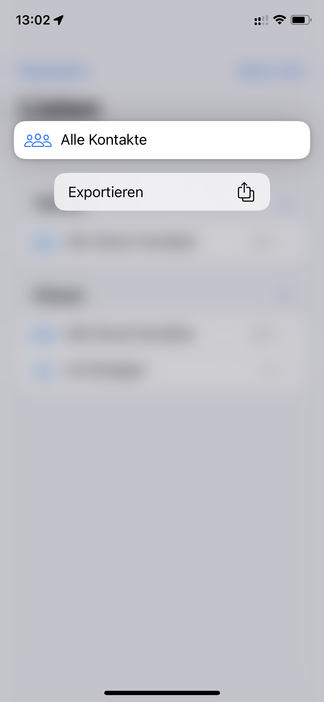 Alle iPhone-Kontakte exportieren