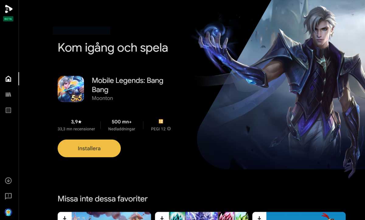 Google Play Games for pc beta