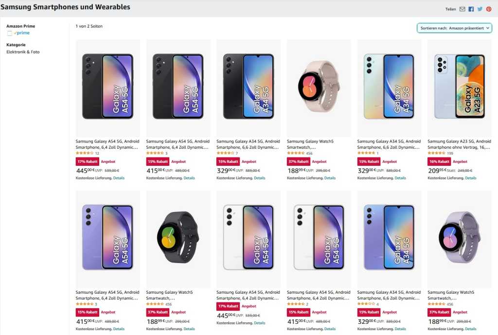 Image: Amazon-Deals: Samsung Galaxy Handys, Watches und Buds bis zu 37 % gÃ¼nstiger