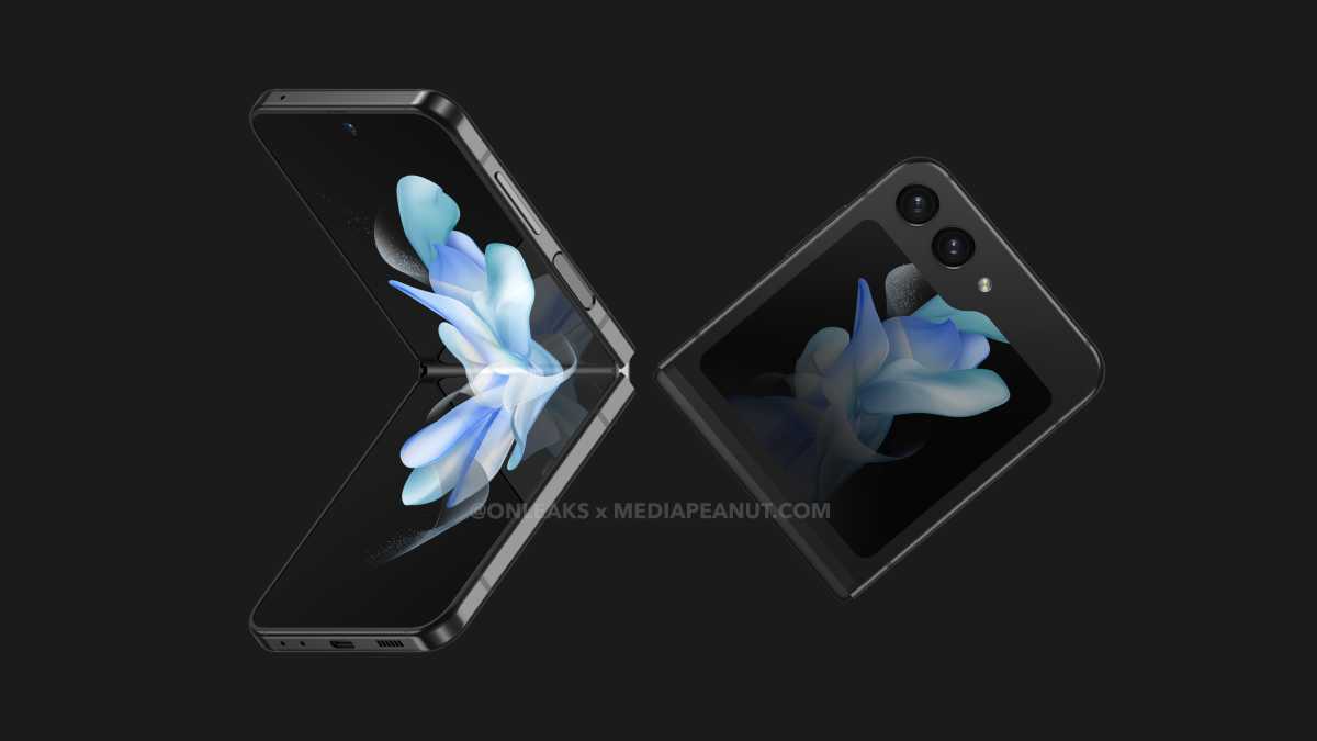 Samsung Galaxy Z Flip 5 render by OnLeaks