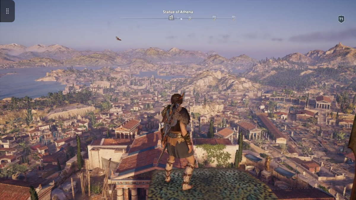 Skärmbild från Assassins Creed Oddyssey tagen med Logitech G Cloud