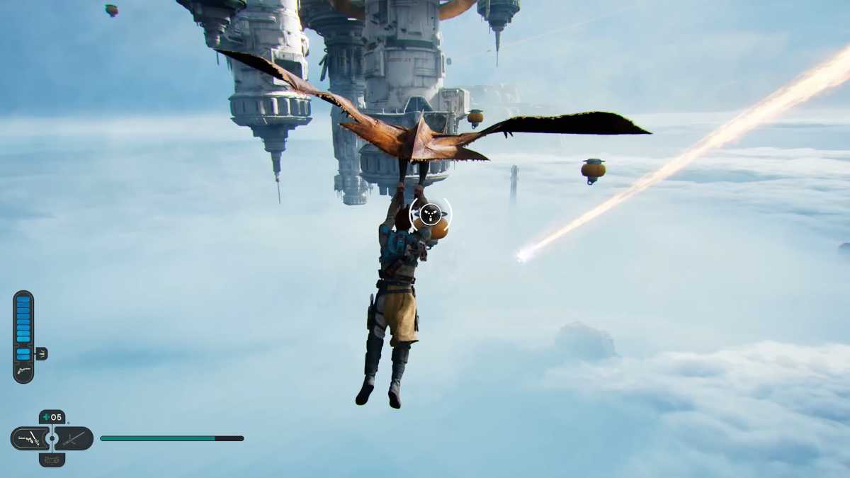 Weil Cal mit seinen Jedi-Mind-Tricks auch die Tierwelt kontrollieren kann, geht es gerne mal hoch hinaus. Dieses Feature ermöglicht es Respawn, viel mehr in der Vertikalen zu experimentieren, worin sie ja durch Titanfall Meister sind.