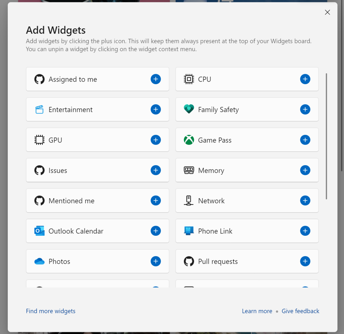 Windows 11 Widgets