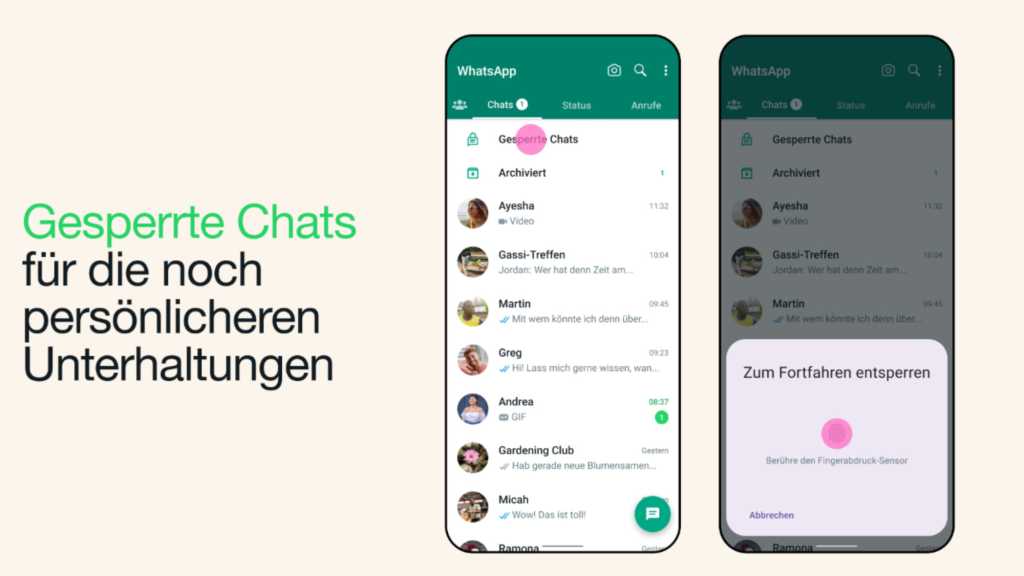 Image: Whatsapp bekommt vÃ¶llig neue Funktion: Chatsperre â das ist der Zweck