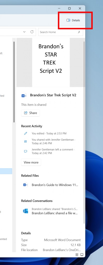 Explorador de archivos para desarrolladores de Windows 11 Insider
