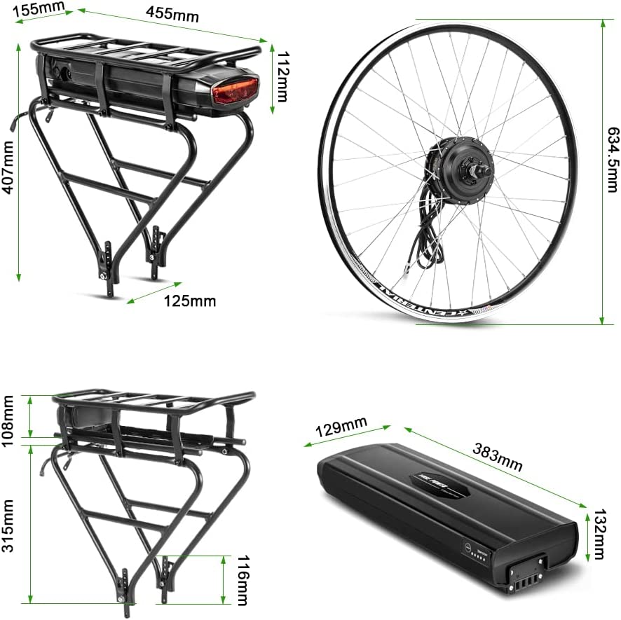 YOSE POWER Ebike Kit 250W 28" Frontmotor